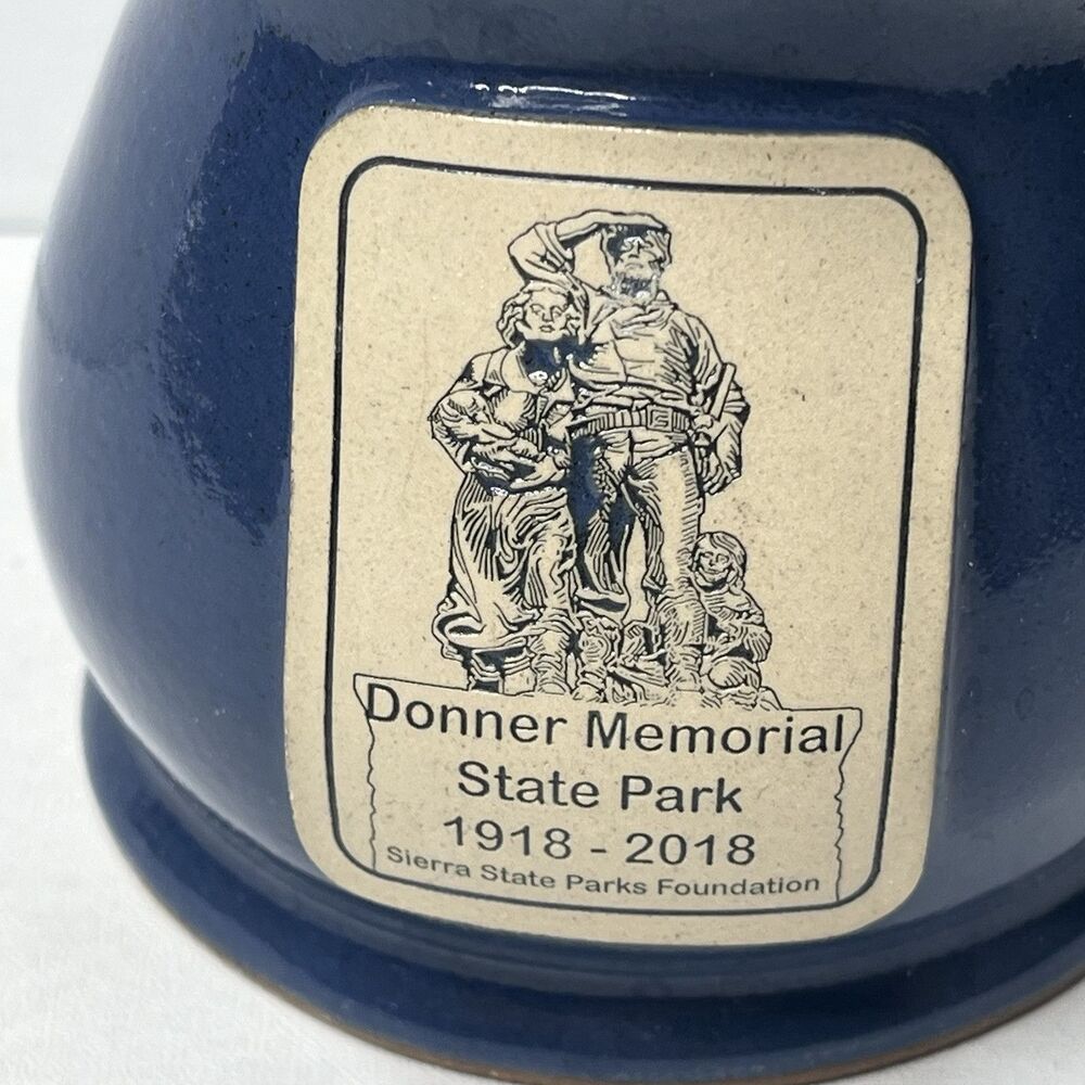 Vintage Sunset Hill Blue Stoneware Dinner Memorial State Park  Coffee Mug Cup - Picture 3 of 8